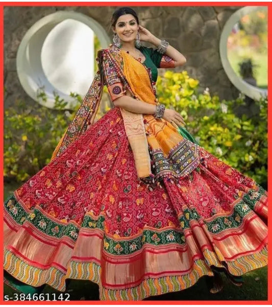 NEW &nbsp;STYLISH DESIGNER &nbsp;DIGITAL PRINTED MIRROR WORK LAHENGA CHOLI WITH DUPATTA